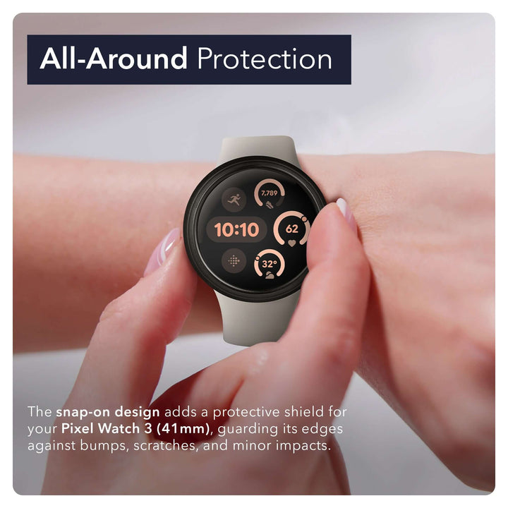Wasserstein Protective Case for Pixel Watch 3 | Ultra-Thin, Snap-On Rubber| Made for Google