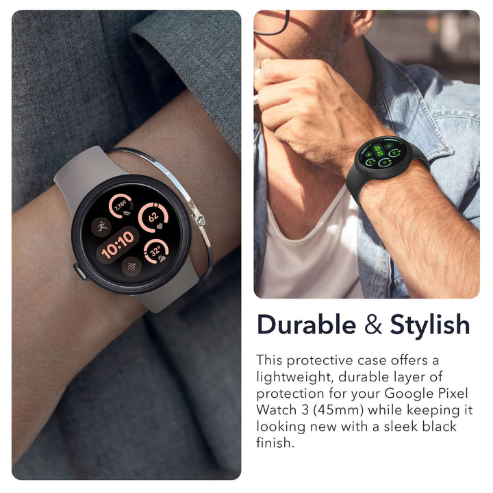 Wasserstein Protective Case for Pixel Watch 3 | Ultra-Thin, Snap-On Rubber| Made for Google