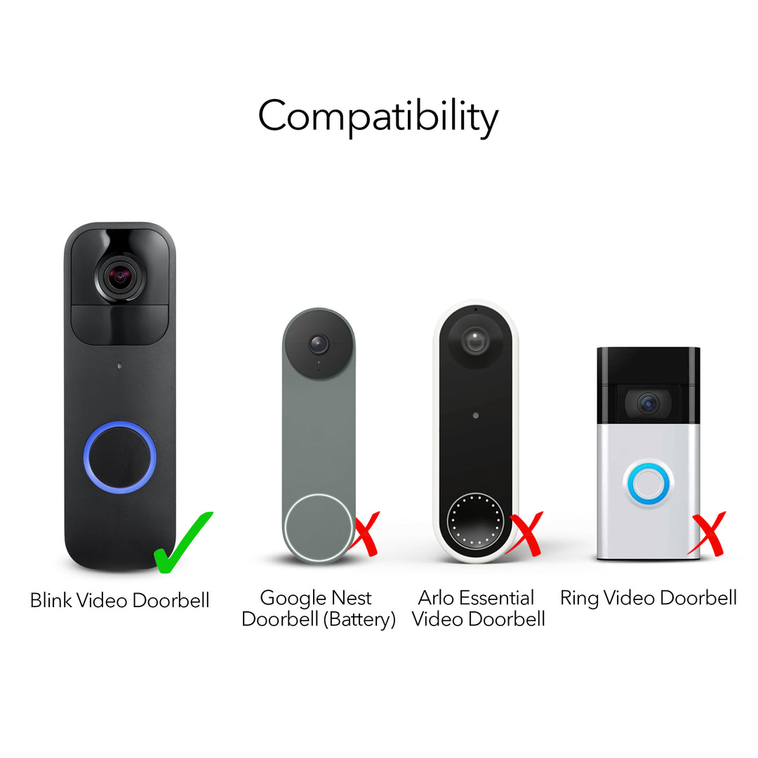 Wasserstein Mount for Blink Video Doorbell | Anti-theft | No Drill Installation