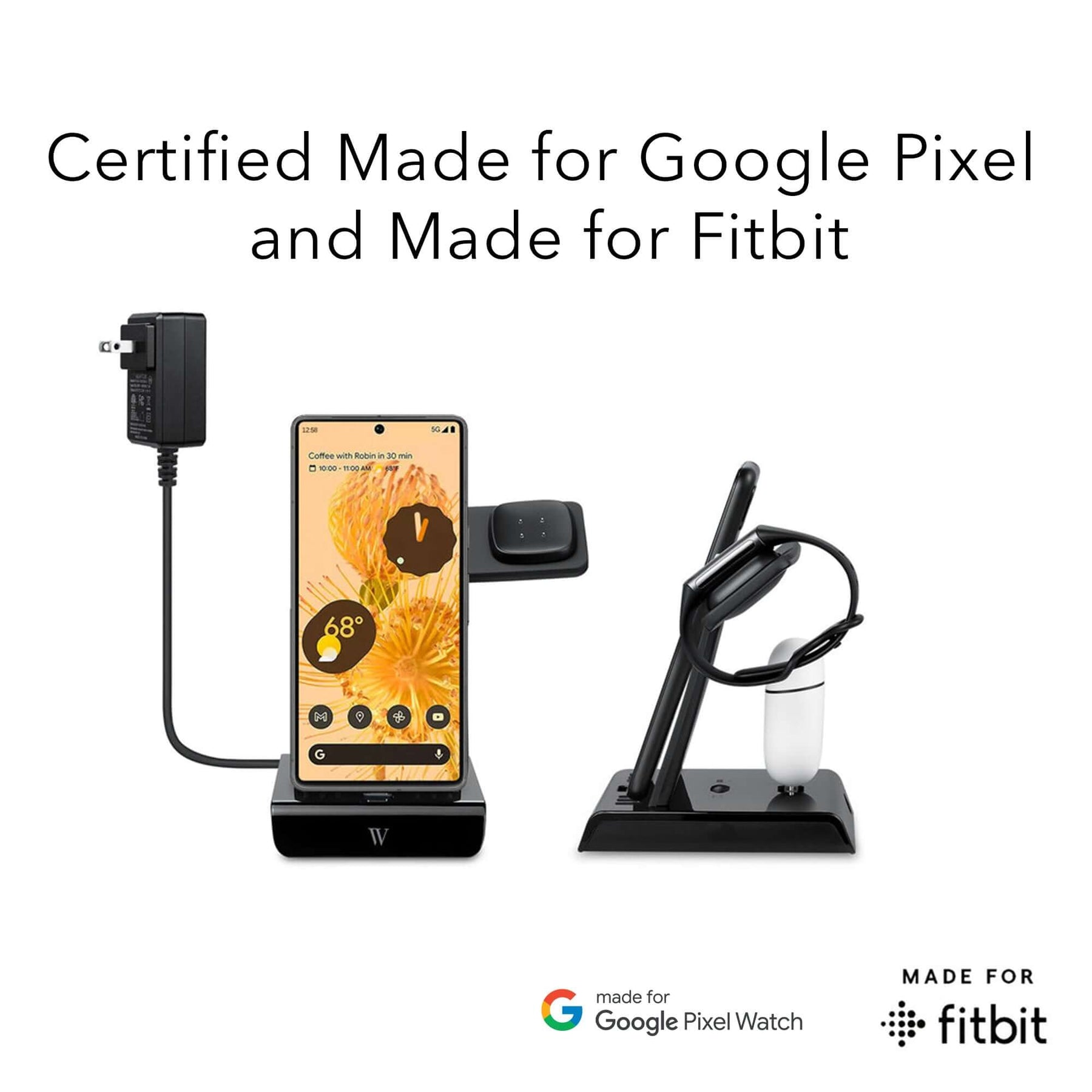 Charging Pad Fitbit And Iphone Charging Station Wireless Charger