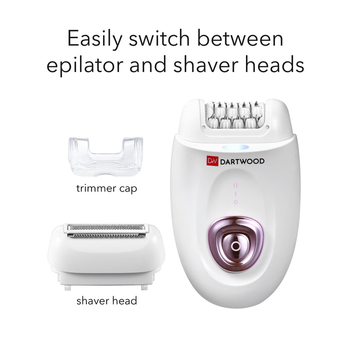 Dartwood Cordless Epilator | 2-Speed Hair Removal | Rechargeable