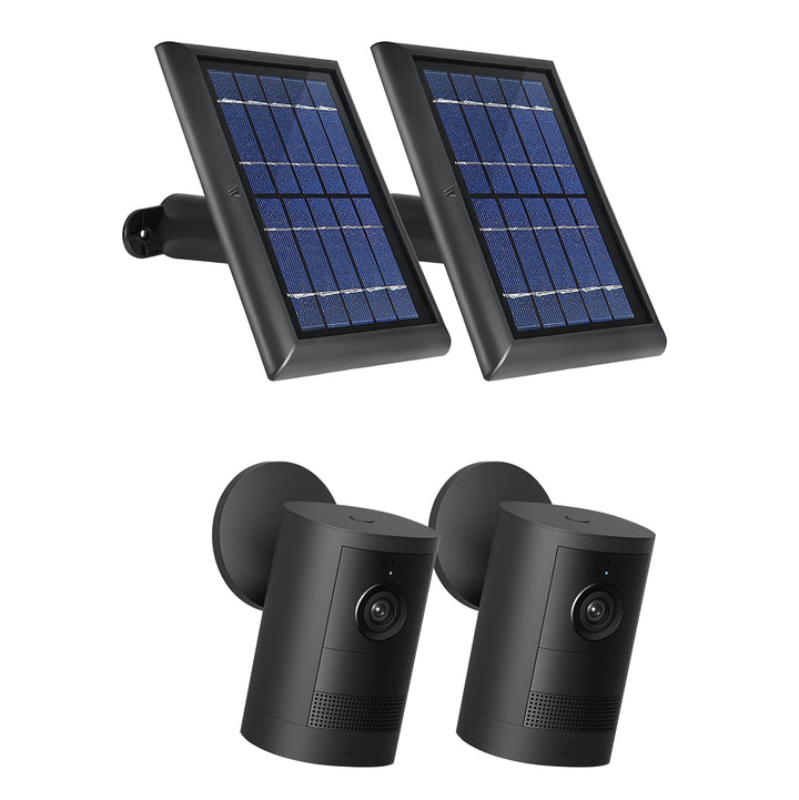 Ring Outdoor Cam 2K (Battery, 2nd Gen) + Wasserstein Solar Panel Bundle