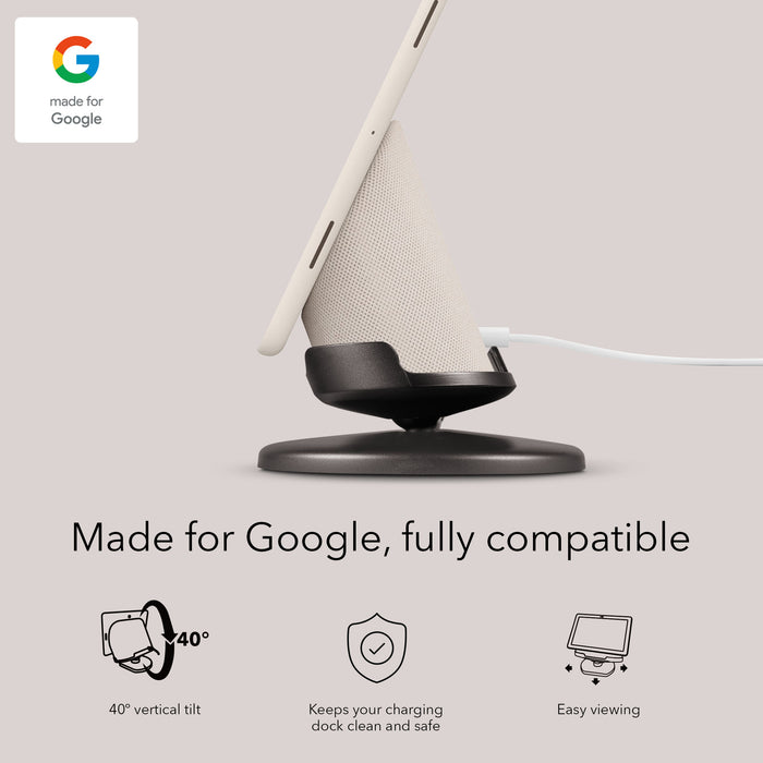 Wasserstein Adjustable Stand for Google Pixel Tablet Speaker - Made for Google - More Flexibility to Use Your Pixel Tablet
