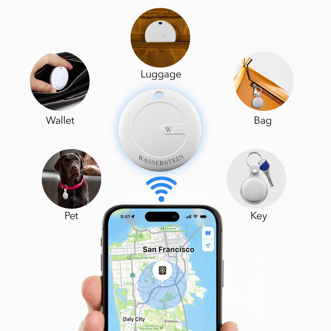 Wasserstein WTag Bluetooth Tracker - MFi Certified - Works with Apple Find My (Not Compatible with Android)