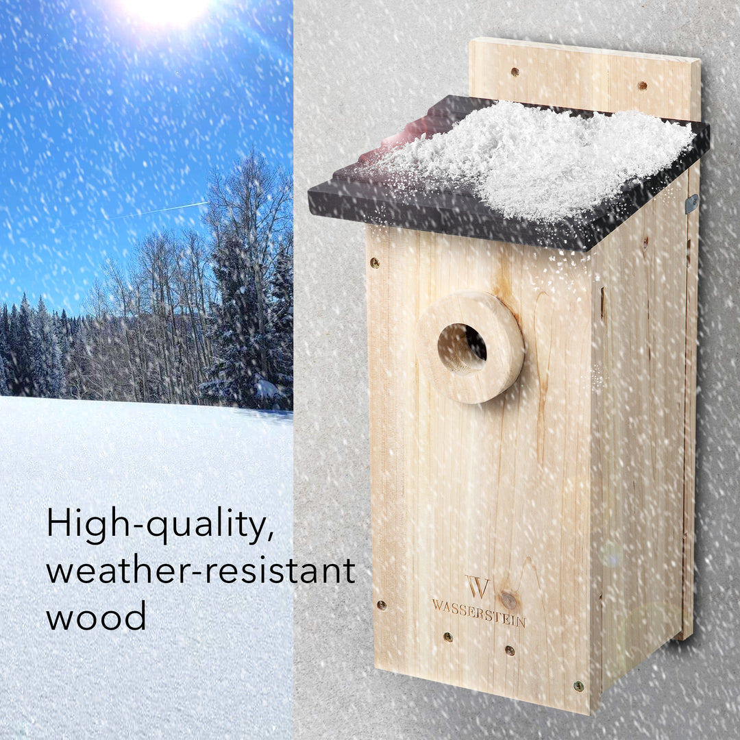 Wasserstein Wooden Birdhouse for Blink Outdoor 3/4 and Ring Stick Up Cam