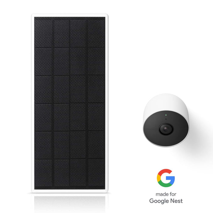 Wasserstein Solar Panel for Google Nest Cam Outdoor or Indoor, Battery | Made for Google | 2.5W Solar Power