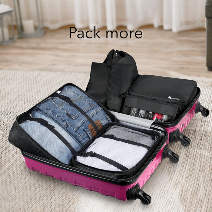 Dartwood Compression Packing Cubes - Suitcase Organizer Bags Set