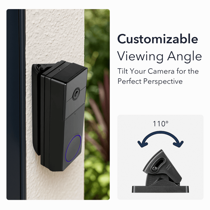 Wasserstein Horizontal Wedge Mount for Wyze Duo Cam Video Doorbell