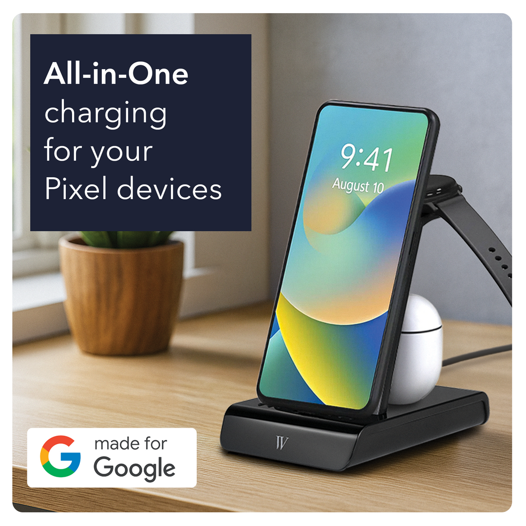 Wasserstein 3-in-1 Charging Station Made for Google Pixel, Pixel Buds & Pixel Watch 4 (41mm & 45mm)