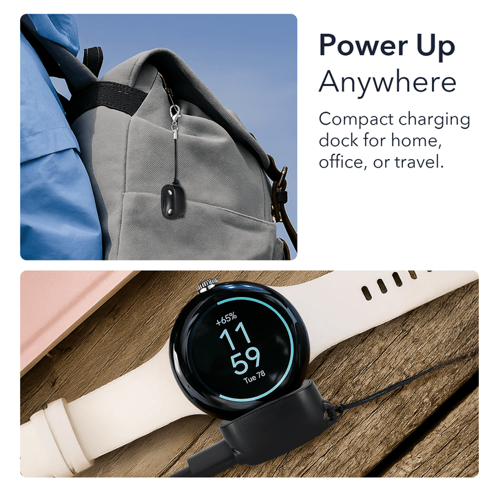 Wasserstein On-the-Go Charger for Google Pixel Watch 4 (41mm & 45mm) | Made for Google