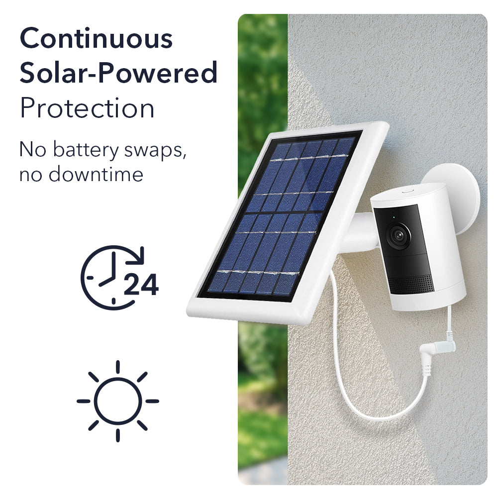 Ring Outdoor Cam 2K (Battery, 2nd Gen) + Wasserstein Solar Panel Bundle