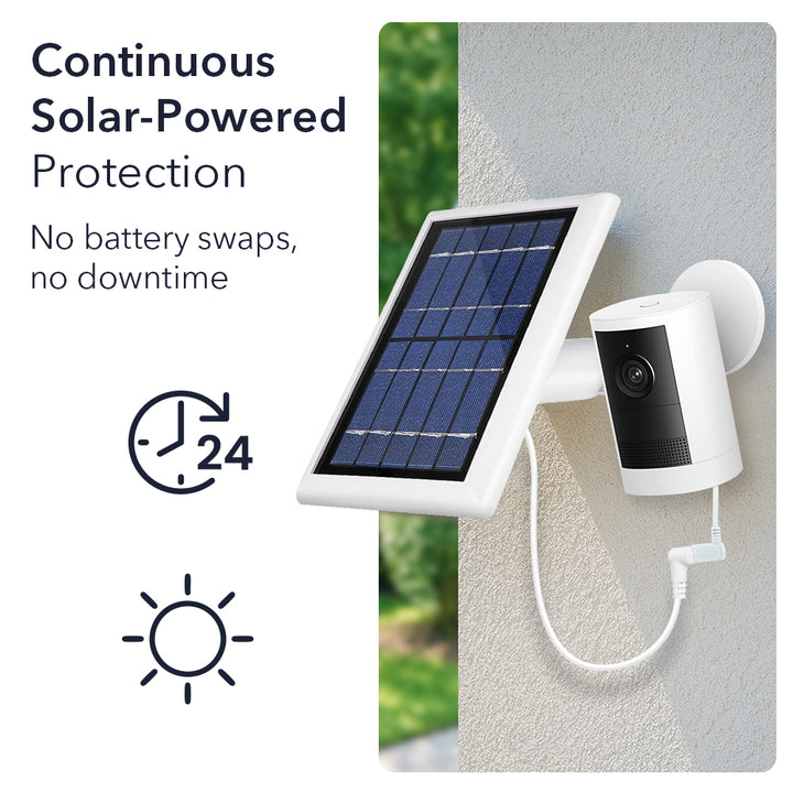 Ring Outdoor Cam 2K (Battery, 2nd Gen) + Wasserstein Solar Panel Bundle