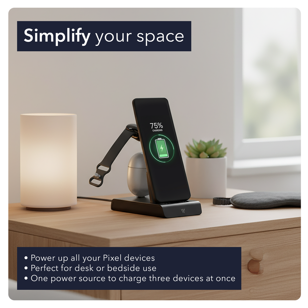 Wasserstein 3-in-1 Charging Station Made for Google Pixel, Pixel Buds & Pixel Watch 4 (41mm & 45mm)