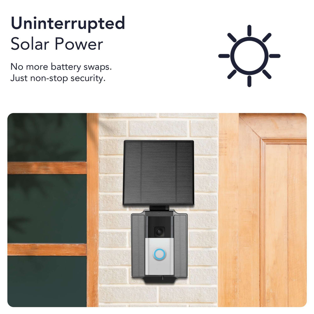 Solar Power How To Charge A Ring Doorbell Wasserstein Universal