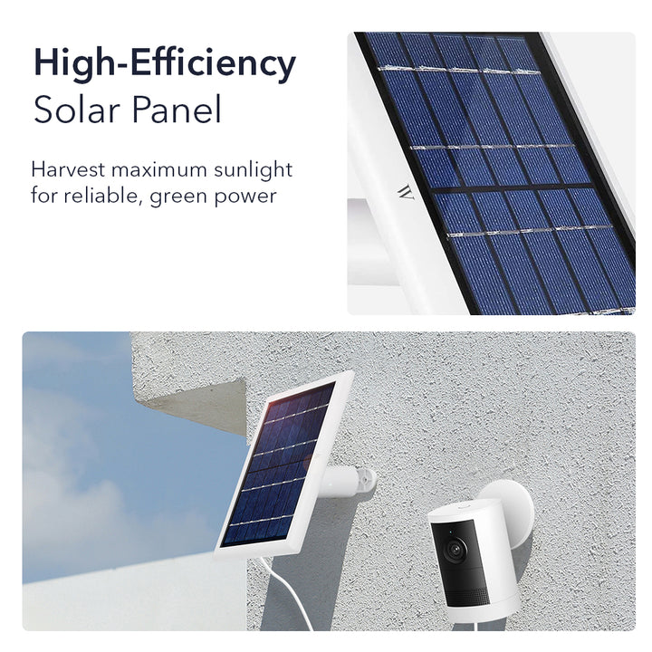 Ring Outdoor Cam 2K (Battery, 2nd Gen) + Wasserstein Solar Panel Bundle