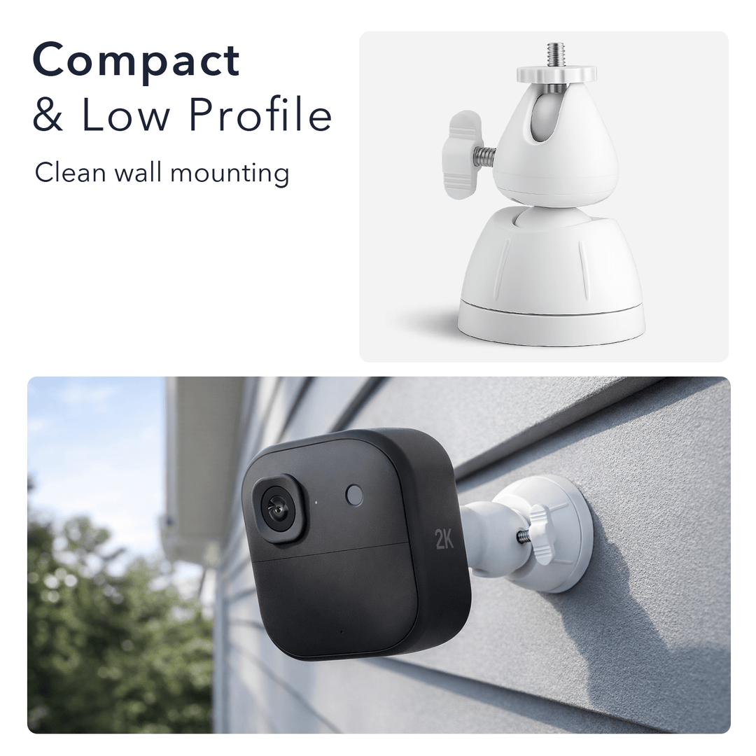 Wasserstein Camera Mount for Blink Outdoor/XT/XT2, Ring Stick Up Cam Battery/Wired, Ring Outdoor Cam Plus, Arlo Essential Spotlight/Pro 3/4/Ultra/Ultra 2, eufyCam 2/Pro - 360° Swivel (2-pack)