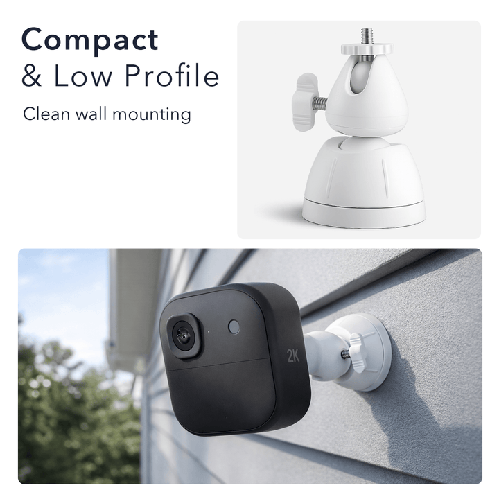 Wasserstein Camera Mount for Blink Outdoor/XT/XT2, Ring Stick Up Cam Battery/Wired, Ring Outdoor Cam Plus, Arlo Essential Spotlight/Pro 3/4/Ultra/Ultra 2, eufyCam 2/Pro - 360° Swivel (2-pack)