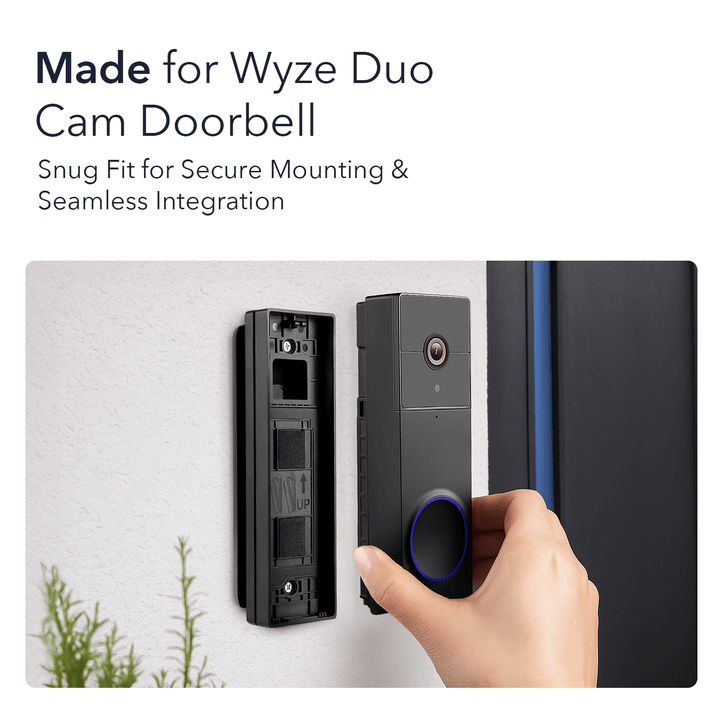 Wasserstein Horizontal Wedge Mount for Wyze Duo Cam Video Doorbell