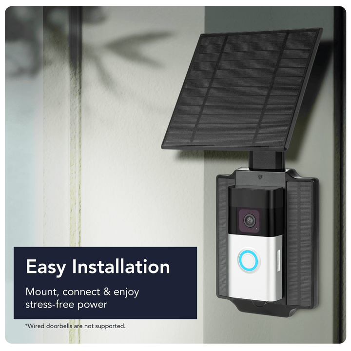 Ring Battery Doorbell Plus + Wasserstein Universal Solar Charger Bundle