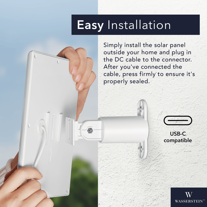 Wasserstein Solar Panel for Ring Battery-Powered-Security Cam, Spotlight Cam 2K (2nd Gen)/Plus/Pro,  Outdoor Cam 2K (2nd Gen)/Plus, Stick Up Cam/Pro
