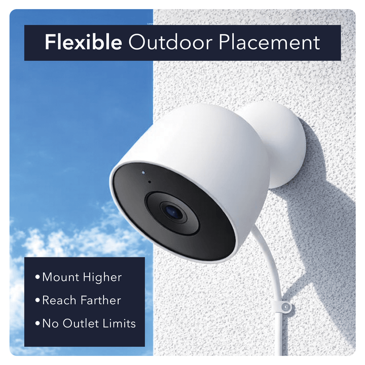 Wasserstein 18ft Cord for Google Nest Cam Outdoor (Wired, 2nd Gen)