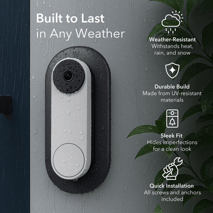 Wasserstein Wall Plate for Google Nest Doorbell (Wired 2nd & 3rd Gen) | Made for Google