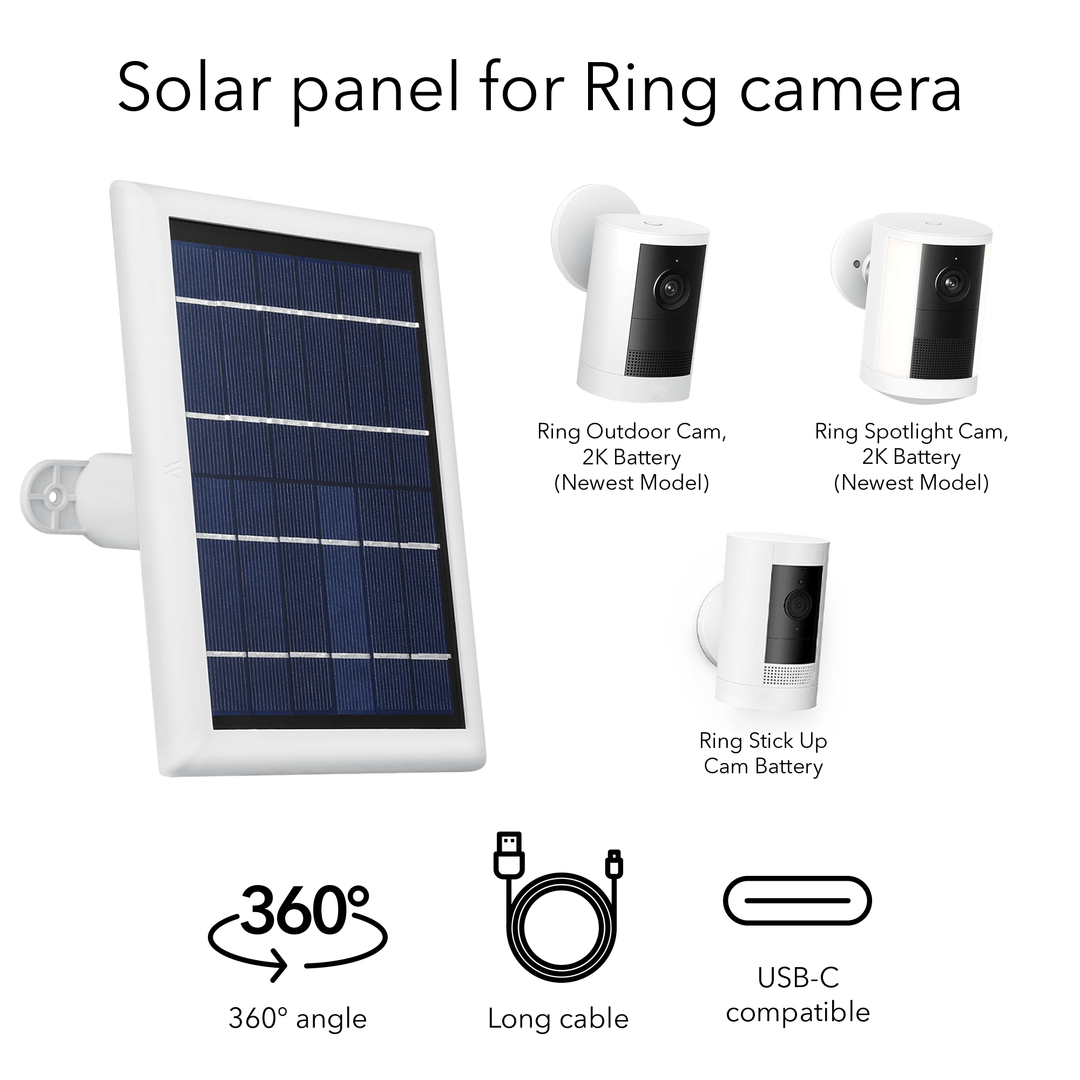 Ring Spotlight Cam Pro (Battery) + Wasserstein Solar Panel Bundle