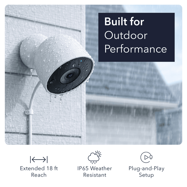 Wasserstein 18ft Cord for Google Nest Cam Outdoor (Wired, 2nd Gen)