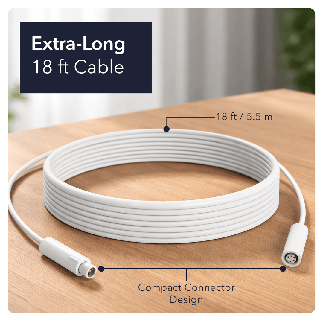 Wasserstein 18ft Cord for Google Nest Cam Outdoor (Wired, 2nd Gen)