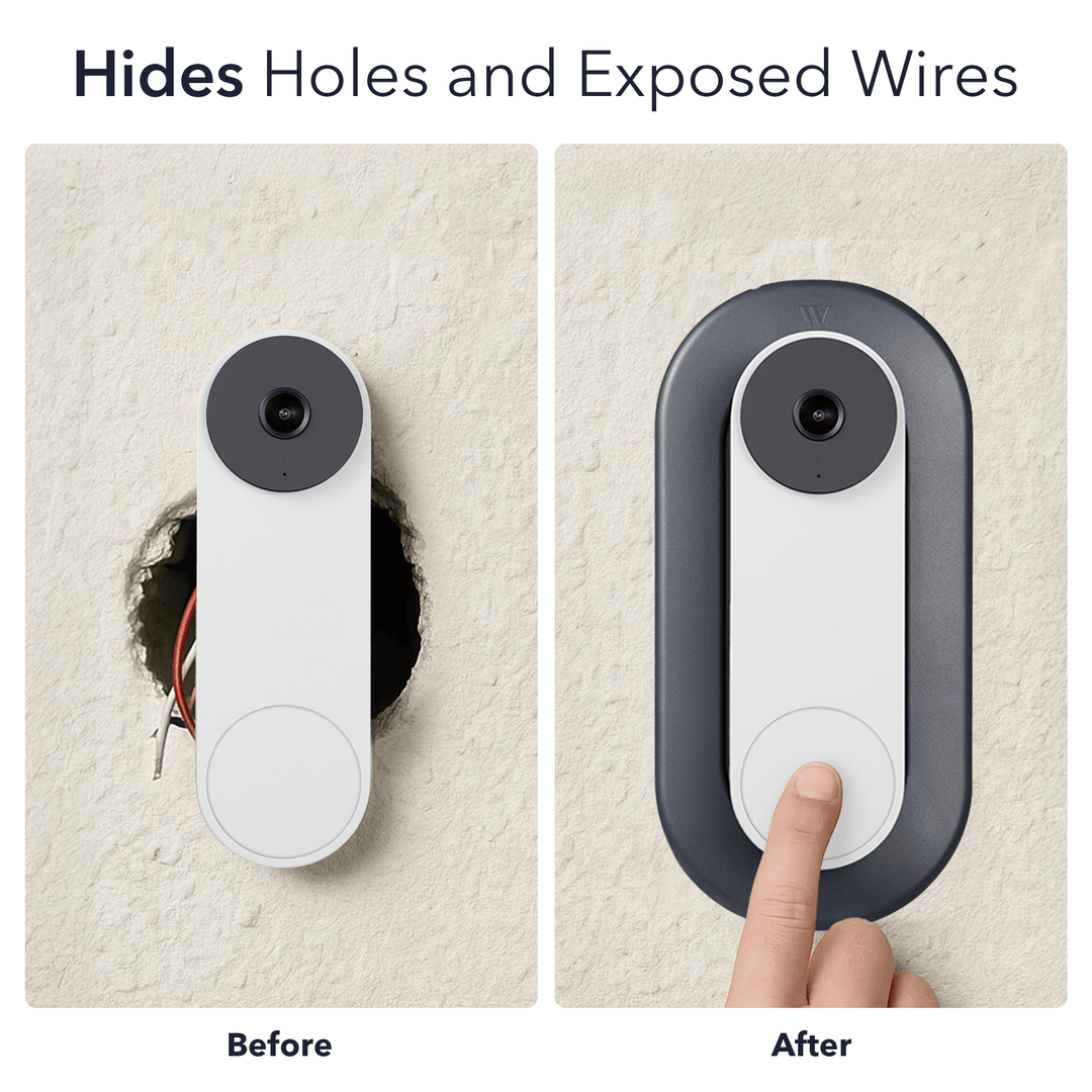Wasserstein Wall Plate for Google Nest Doorbell (Wired 2nd & 3rd Gen) | Made for Google