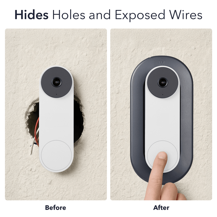Wasserstein Wall Plate for Google Nest Doorbell (Wired 2nd & 3rd Gen) | Made for Google