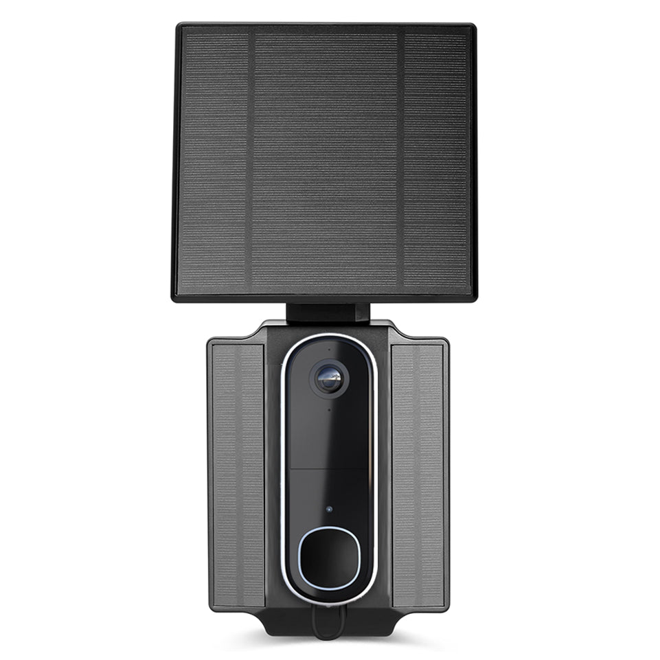 Wasserstein Universal Solar Charger with Built-in Battery for Arlo Video Battery Doorbell 2K (2nd Gen) & Wyze Wireless Duo Cam & eufy E340/C30/C31 Doorbell (2.5W)