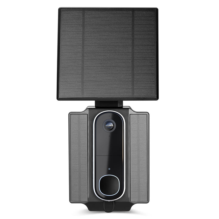 Wasserstein Universal Solar Charger with Built-in Battery for Arlo Video Battery Doorbell 2K (2nd Gen) & Wyze Wireless Duo Cam & eufy E340/C30/C31 Doorbell (2.5W)