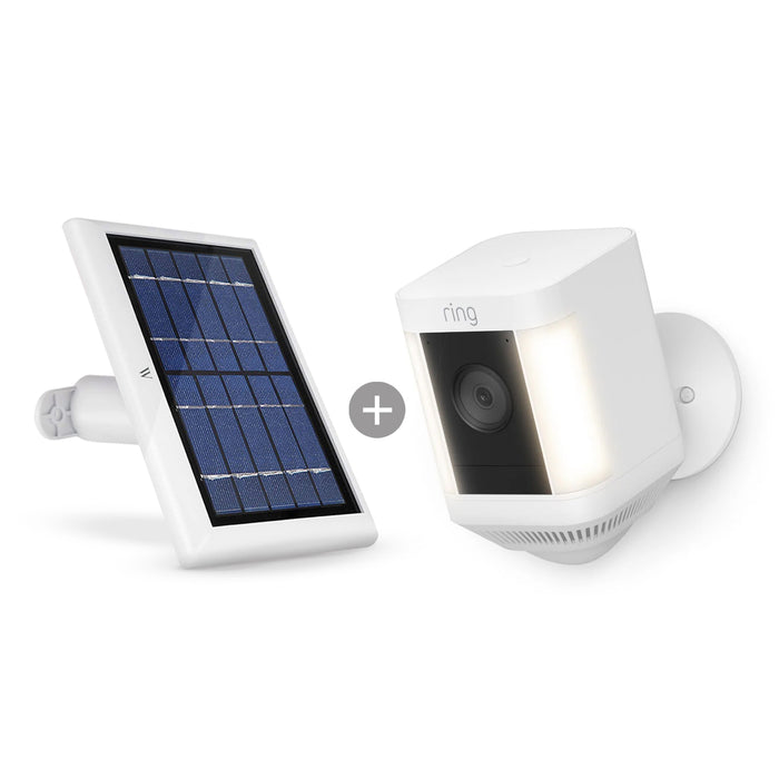 Wasserstein Ring Spotlight Cam Plus Battery + Solar Panel Bundle - 24/7 Security for Your Smart Home