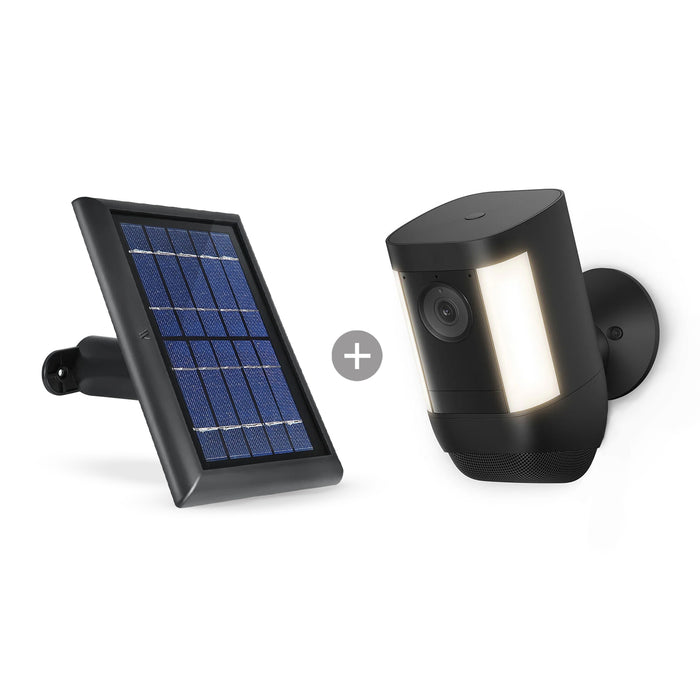 Wasserstein Ring Spotlight Cam Pro Battery + Solar Panel Bundle - 24/7 Security for Your Smart Home
