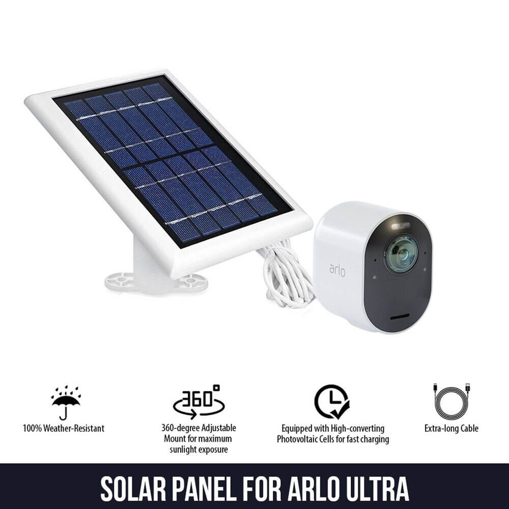 Arlo Solar Panel Charger for Arlo Ultra, Ultra 2, Pro 3, Pro
