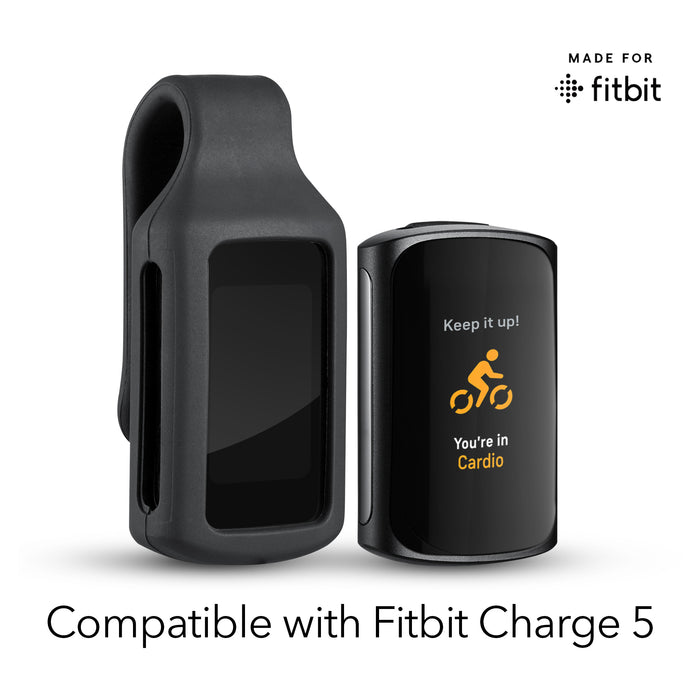 Fitbit Charge 5 + Wasserstein Clip Holder Bundle (Black, 1 Pack) Wasserstein Home
