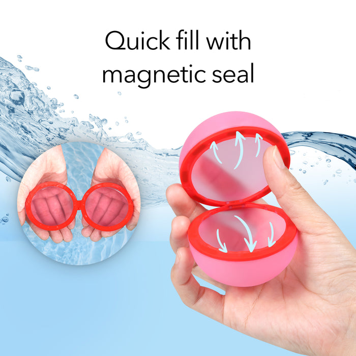 Dartwood Reusable Water Balloons - Magnetic, Self-Sealing, Reusable Water Balloons for Kids