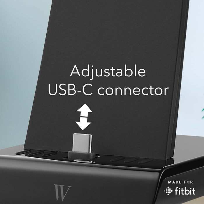 3-in-1 Fitbit Charging Station for Multiple Devices (Google Pixel, Pixel Buds, and USB-C Devices) (Black)