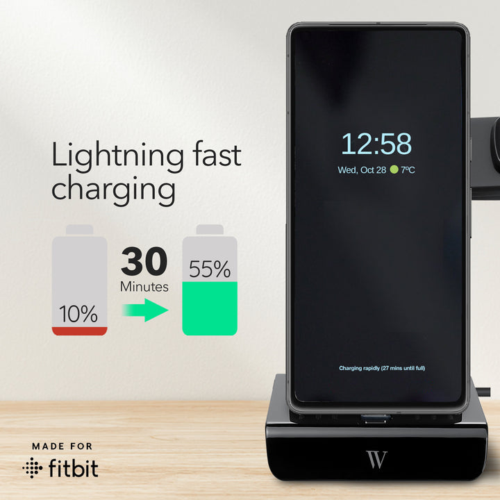 Wasserstein 3-in-1 Charging Station | Made for Fitbit, Google Pixel & USB-C
