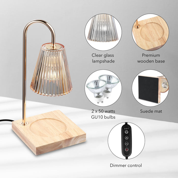 Dartwood Candle Wax Lamp Warmer | Adjustable Brightness & Timer
