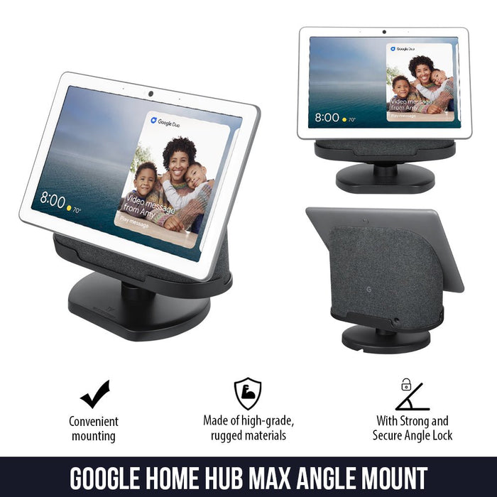 Google Nest Hub Max with Made for Google Adjustable Stand Bundle