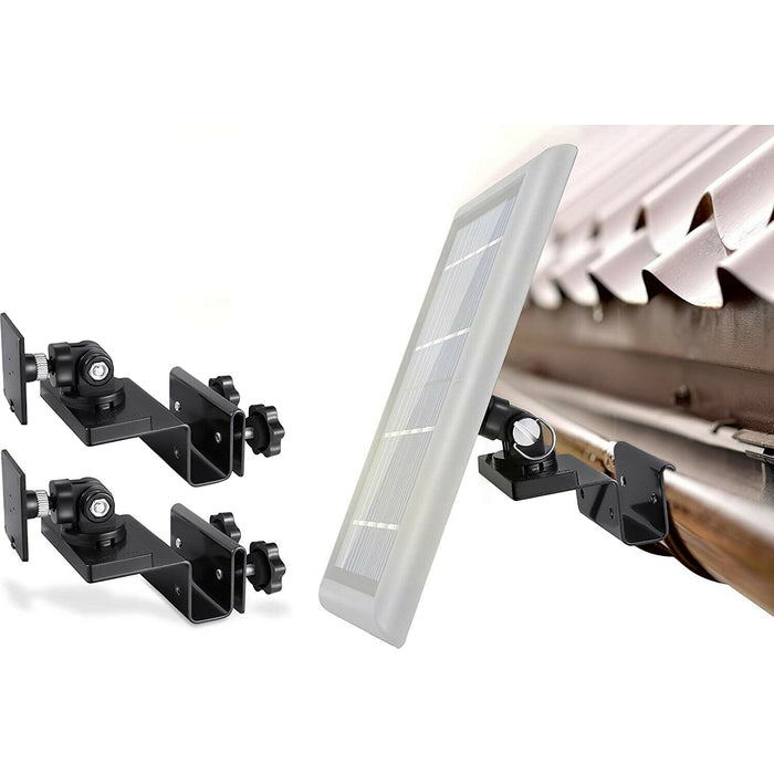Wasserstein Gutter Mount Compatible with Ring, Arlo, Reolink Cams & Compatible Solar Panels