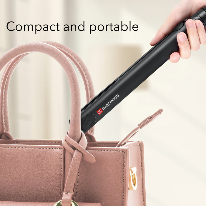 Dartwood 40W Portable Ceramic Hair Straightener - Professional Salon Styling Tool Appliances to Help You Look Your Best (Black)