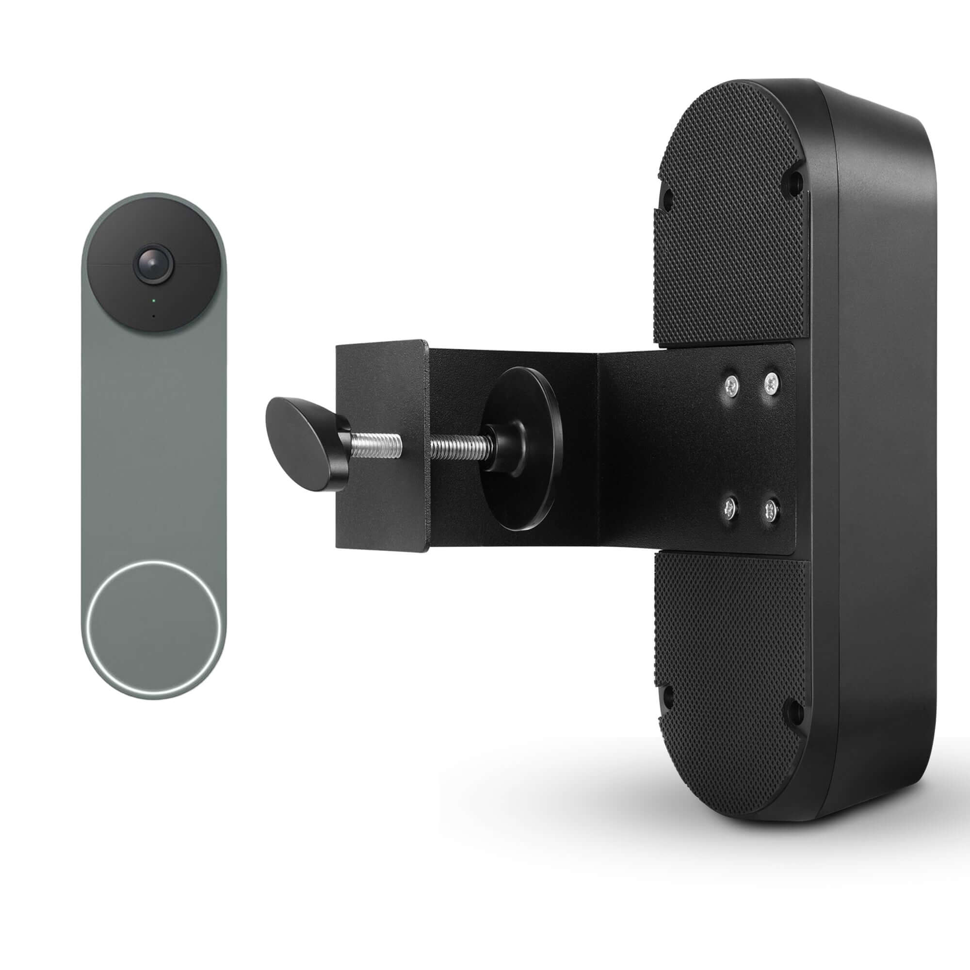 Supporto Antifurto Senza Trapano Compatibile Con Google Nest Doorbell ( Batteria), Supporto Per Porta Video Per Appartamenti, Casa, Affittuari, Senza Bisogno Di Attrezzi E Protegge La Parete