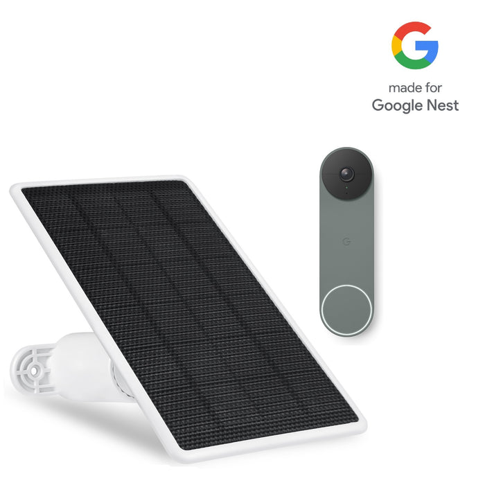 Google Nest Doorbell (battery) + Solar Panel Bundle | Made for Google Nest