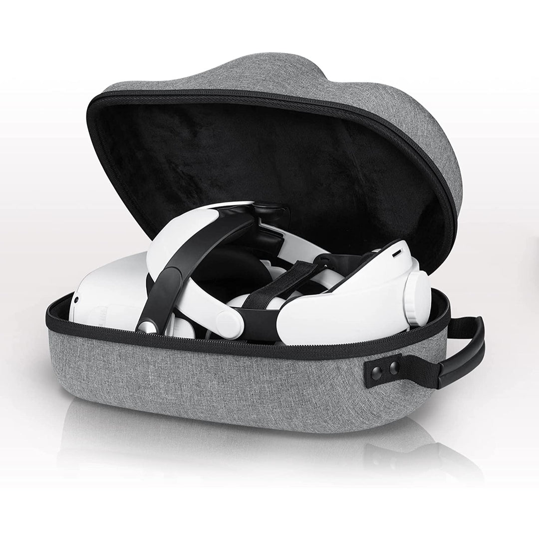 Wasserstein VR Headset Case, Head Strap & Face Cover Bundle for Meta / Oculus Quest 2