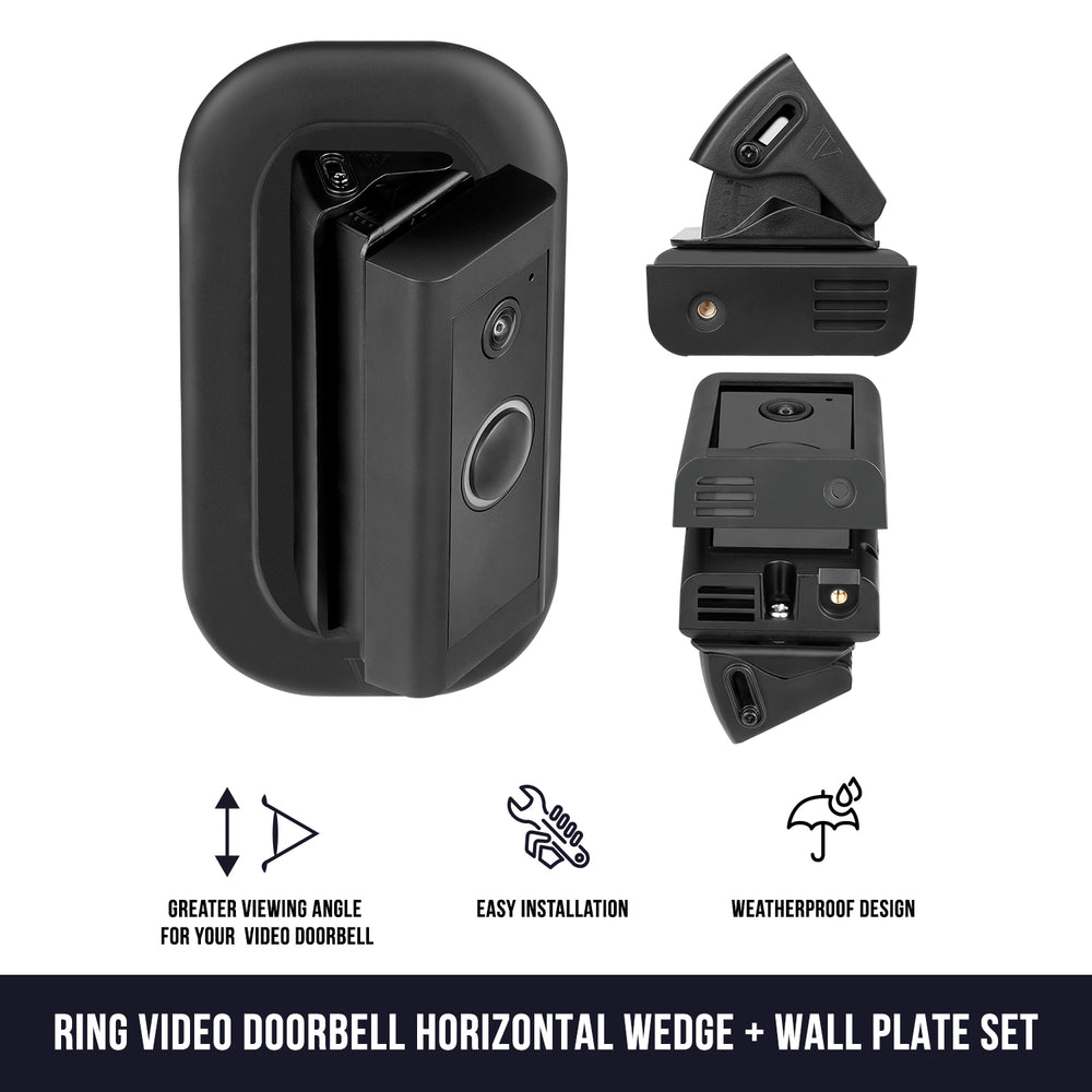 Ring Video Doorbell Wired Horizontal Mount and Wall Plate