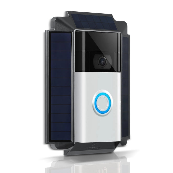 Ring Video Doorbell 1 (2nd Gen, 2020 Release) + Solar Charger Bundle (Satin Nickel) | Brand New
