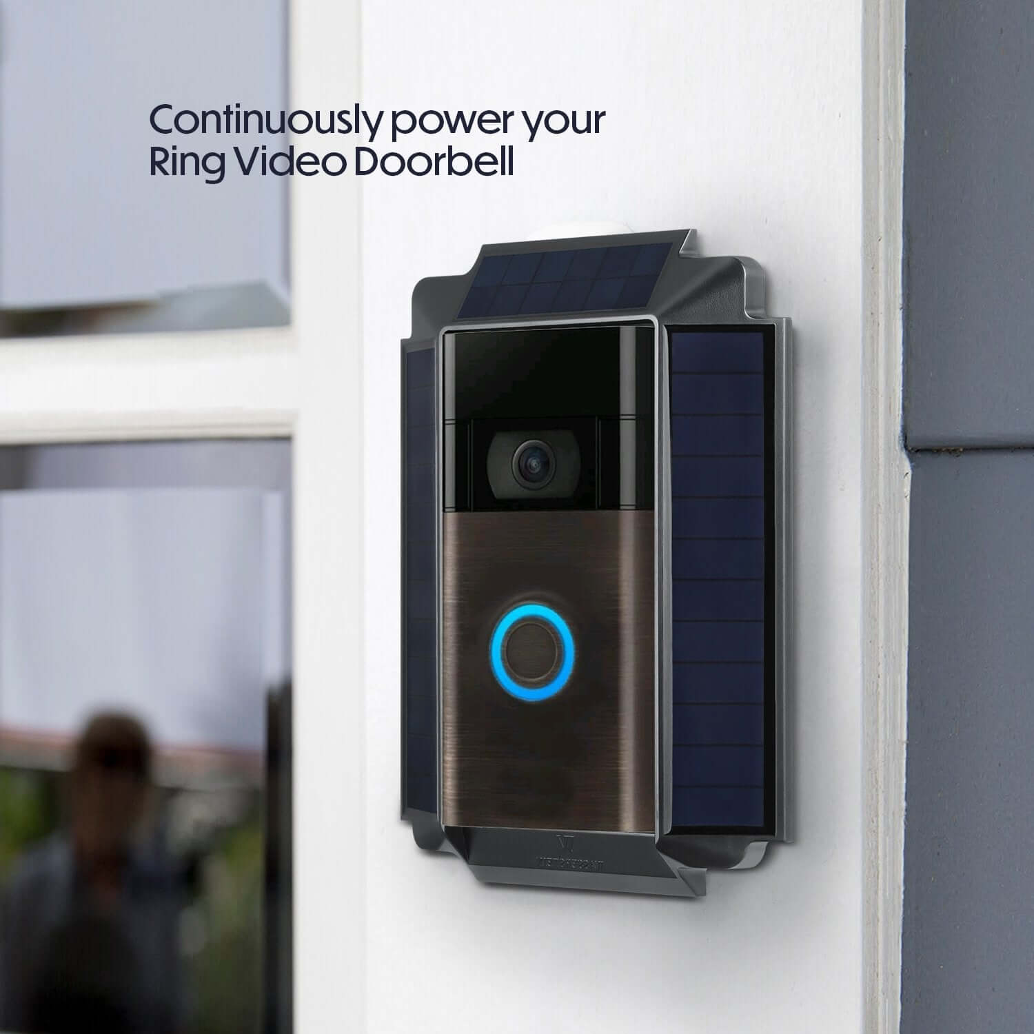 Wasserstein Solar Charger for Ring Video Doorbell 2nd Gen (2020 Release) US-Engineered Solar Cells